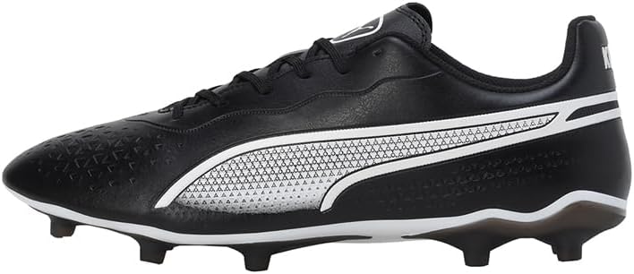 PUMA Unisex King Match Fg/Ag Soccer Shoe 43 EU Puma Black Puma White, 43 EU Puma Black Puma White