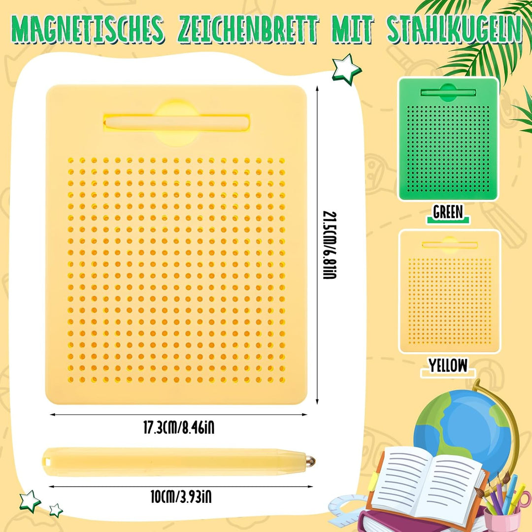 Faccito 2 Stück Magnetische Zeichenbretter Magnettafel Kinder Magnetisches Stahlkugel Zeichentafel m