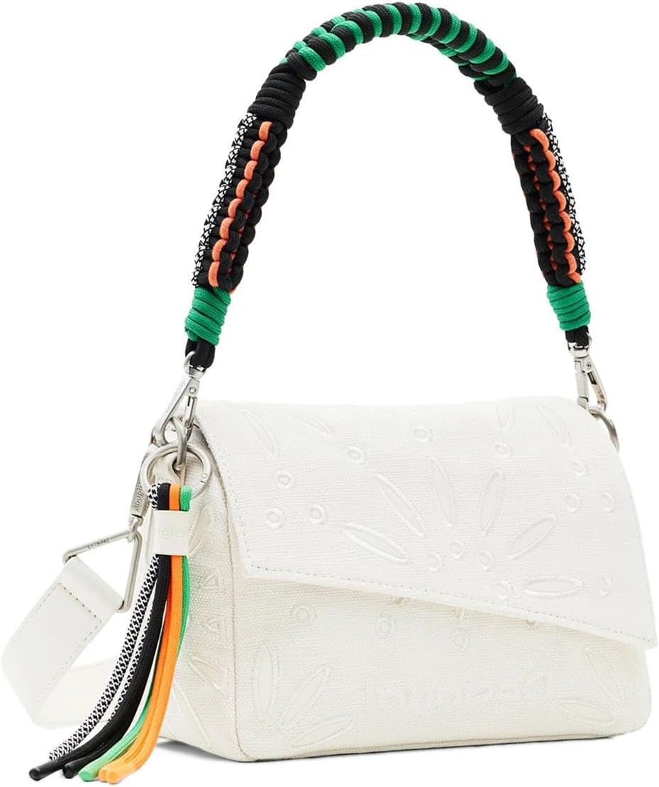 Desigual Damen Bag_Summer Dandelion PHUK 2000 Black Weiss, Weiss