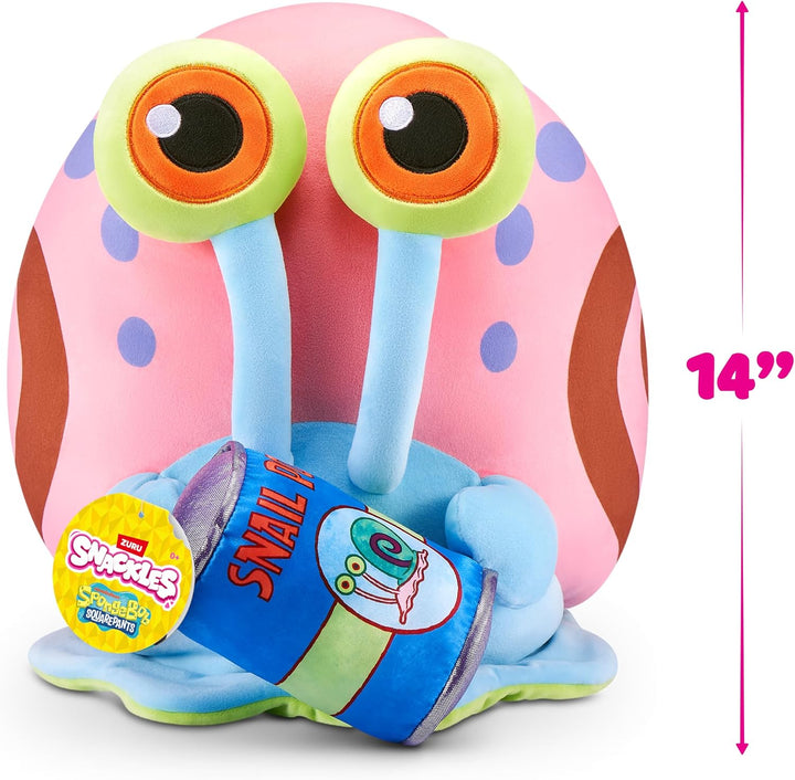 Snackles Figur Spongebob Schwammkopf, 35 cm grosses Plüschspielzeug (Gary The Snail) von ZURU, Plüsc