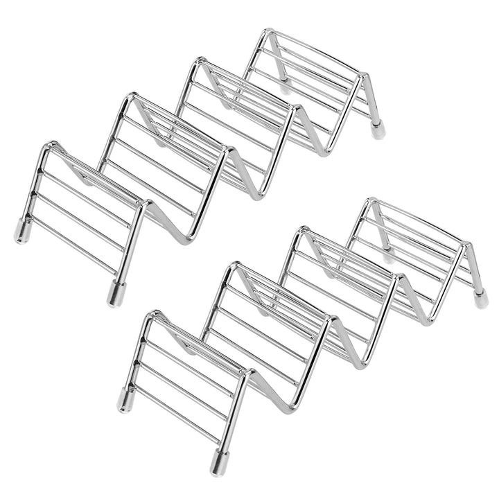 Taco-Halterung aus Edelstahl, Taco-Halter, Wellenform, Küchenzubehör, für harte oder weiche Schalen,