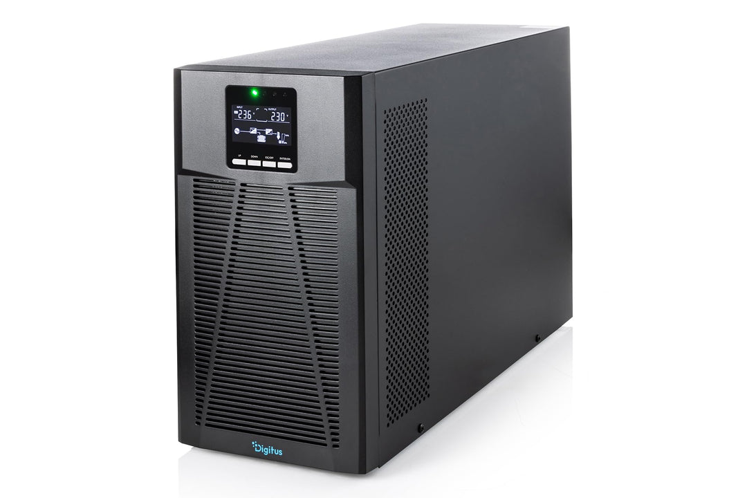 DIGITUS OnLine USV-System – 3 kVA 3 kW – 8X IEC C13 Steckdosen – Tower 3000 VA / 3000 W, 3000 VA / 3