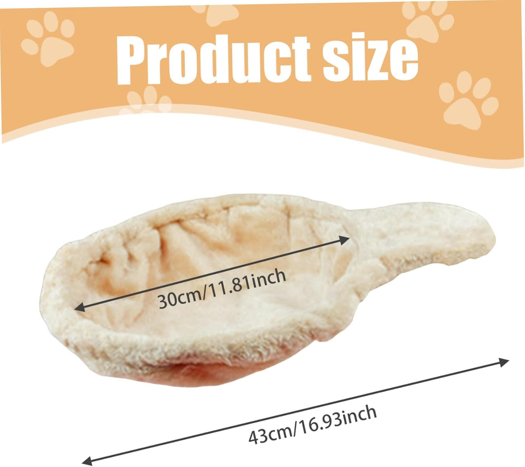 Katzenhängematte Bett, 17-Zoll-Löffel-Form weiche Plüsch-Katzenbaum-Hängematte, Plüschbedeckung Katz