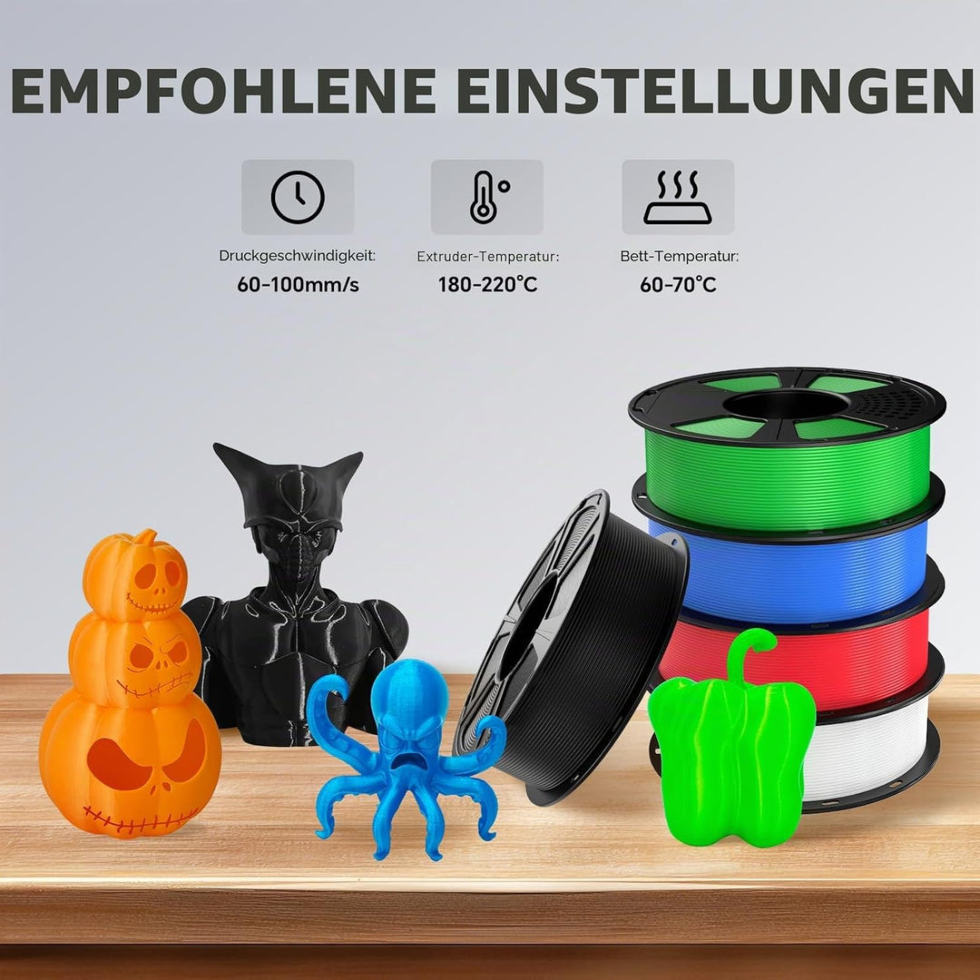 GIANTARM PLA Filament 1.75mm,3D Drucker Filament PLA 1kg,MaBgenauigkeit +/- 0,02mm,3D-Druckmateriali