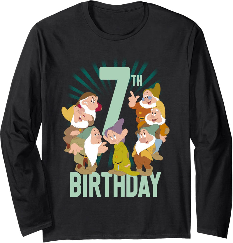 Disney Snow White Seven Dwarfs Seventh Birthday Langarmshirt