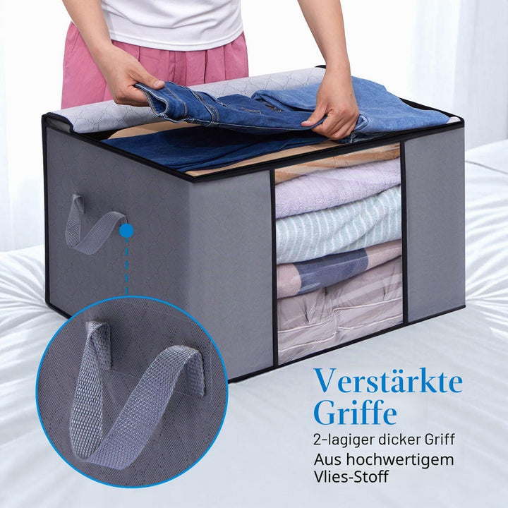 6 Stück Aufbewahrungstasche 90L Aufbewahrung Boxen, Aufbewahrungsbox | Faltbare Kleiderboxen Aufbewa