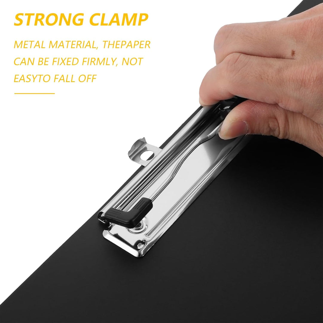 3 Stück Klemmbrett A3 Kunststoff Klemmbretter 44 x 32cm Schwarz A3 Klemmbrett Clipboard mit Klemmer