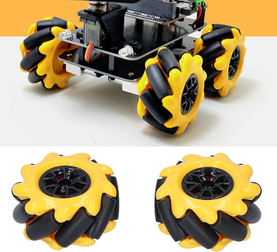 Hilitand Mecanum Wheel Kit Omnidirektionales Rad 48 Mm / 1,9 Zoll Smart Robot Car Autoteile Zubehör