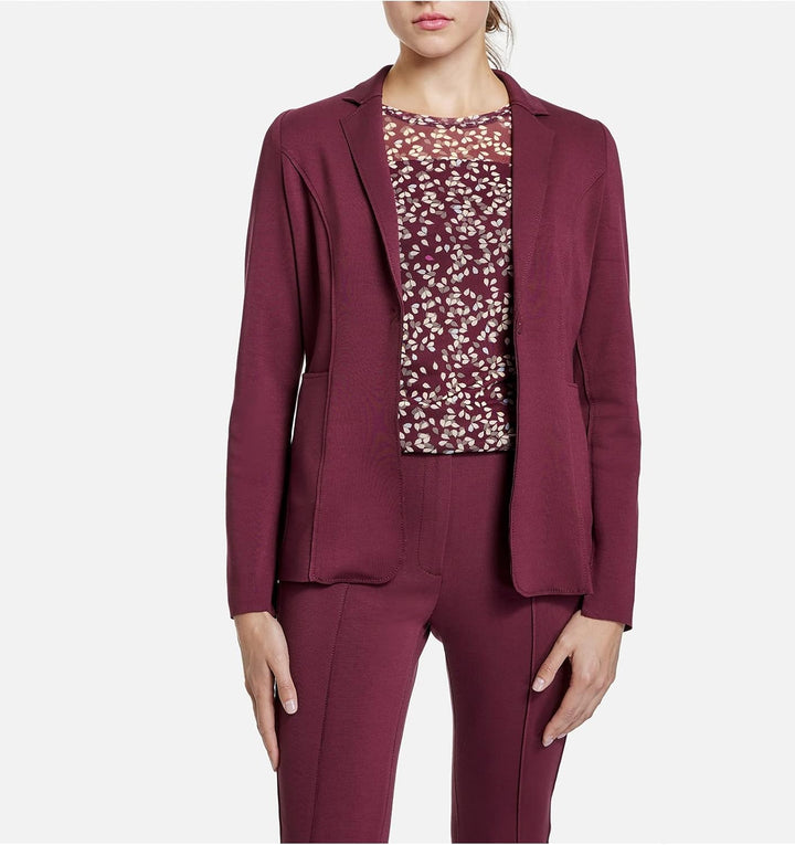 Taifun Damen Blazer Langarm 36 Black Cherry, 36 Black Cherry