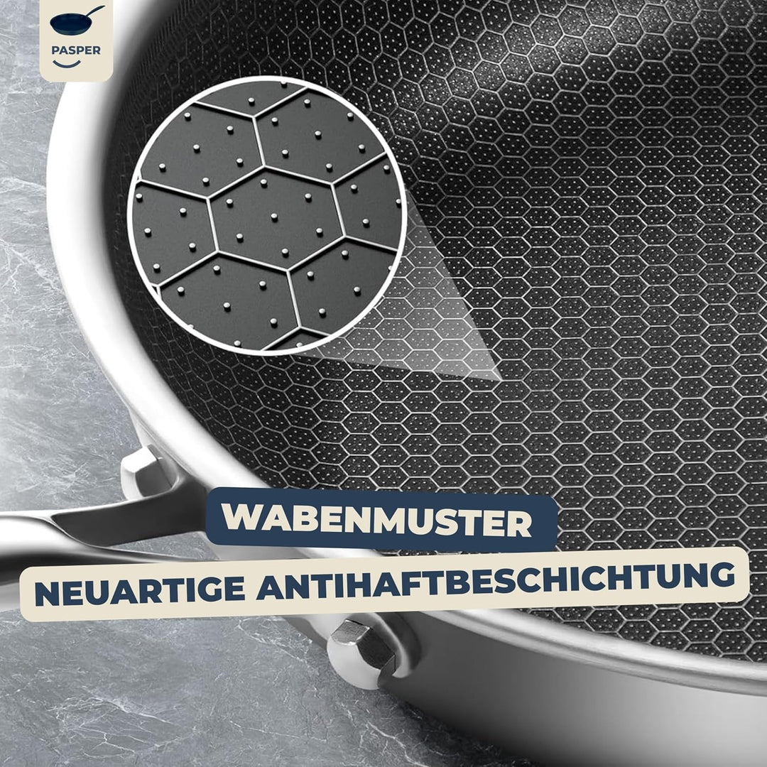 Bratpfanne Ø 20 cm – PFAS-, PTFE- und PFOA-frei –Induktion, Elektro, Keramik, Gas & Backofen – Edels