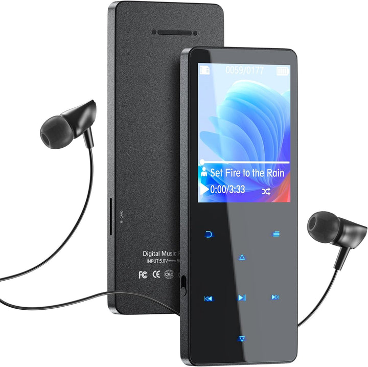 64 GB MP3 Player mit Bluetooth 5.3, tragbarer Musikplayer mit integriertem Lautsprecher, Reader, Dig
