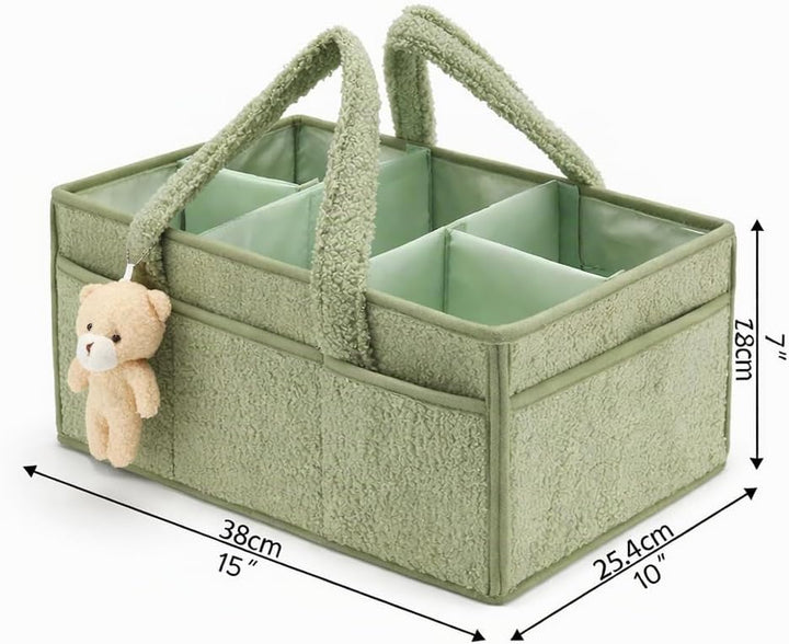 Baby-Windel-Caddy Organizer für Wickeltisch, Baby-Aufbewahrungskorb für Windeln und Feuchttücher, Ge