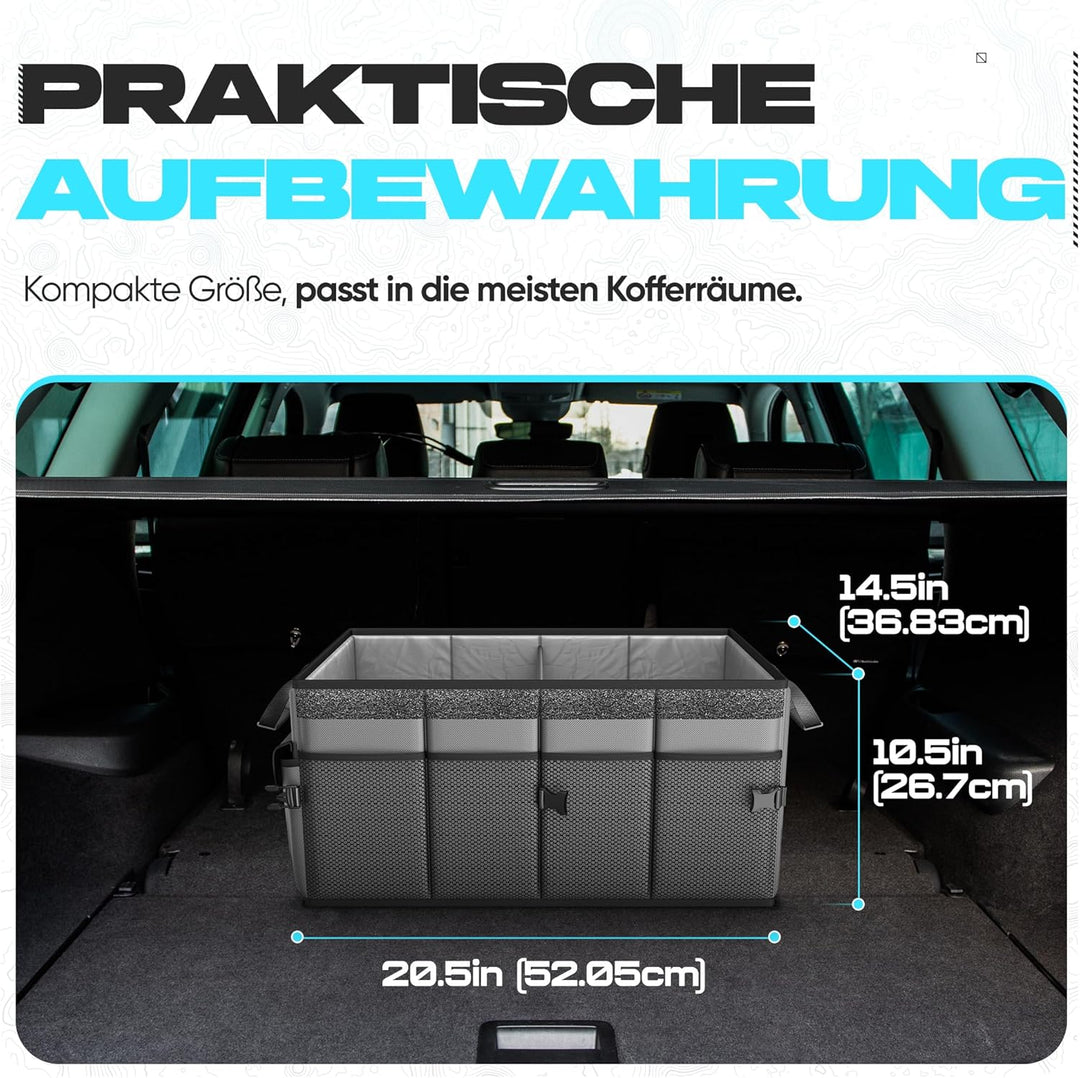 FORTEM Kofferraum Organizer, Kofferraumtasche, Zusammenklappbarer Auto Organizer Kofferraum mit Fäch