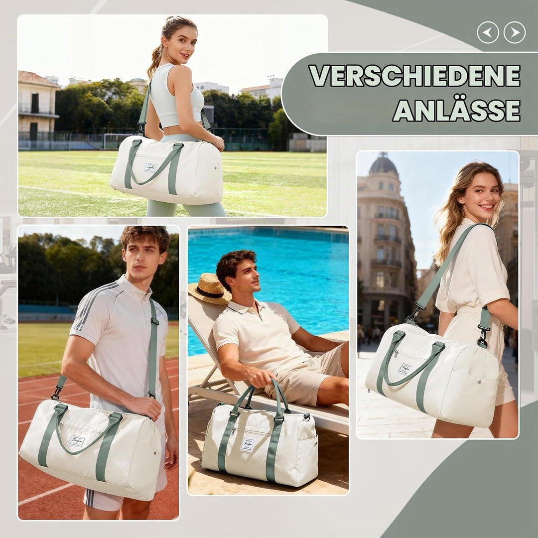 Sport Duffel Bag Damen Herren Sporttasche mit Schuhfach &amp; Nassfach Reisetasche Handgepäck Tasche Spo