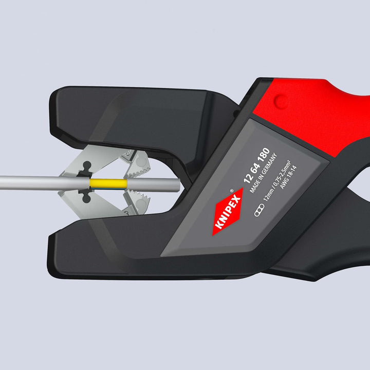 Knipex Automatische Flachkabel-Abisolierzange 180 mm 12 64 180 Einzelbett, Einzelbett