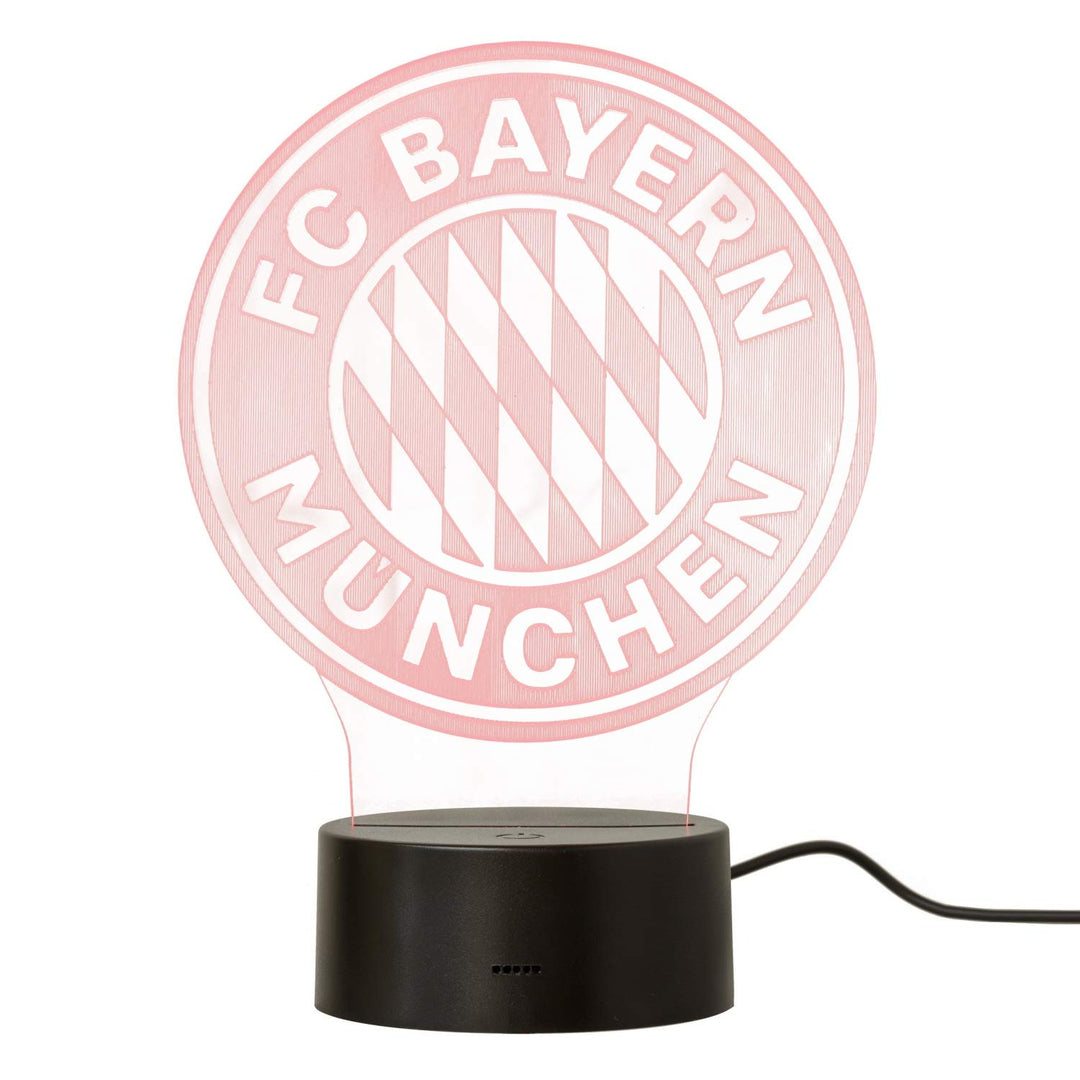 FC Bayern München LED Lampe Logo Nachtlicht, Leuchte FCB - Plus gratis 1 x FCB Autogrammkarte unsere