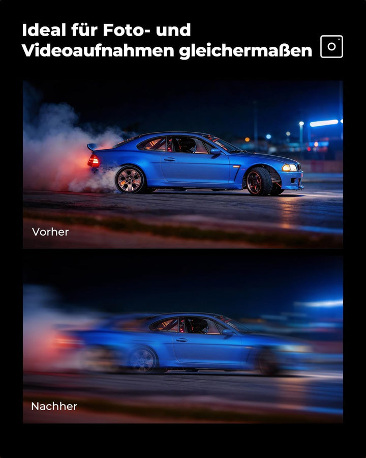 K&F CONCEPT 77mm Bilateraler Bewegungsunschärfe-Effekt-Filter Optisches Glasprisma Spezialeffekt-Kam