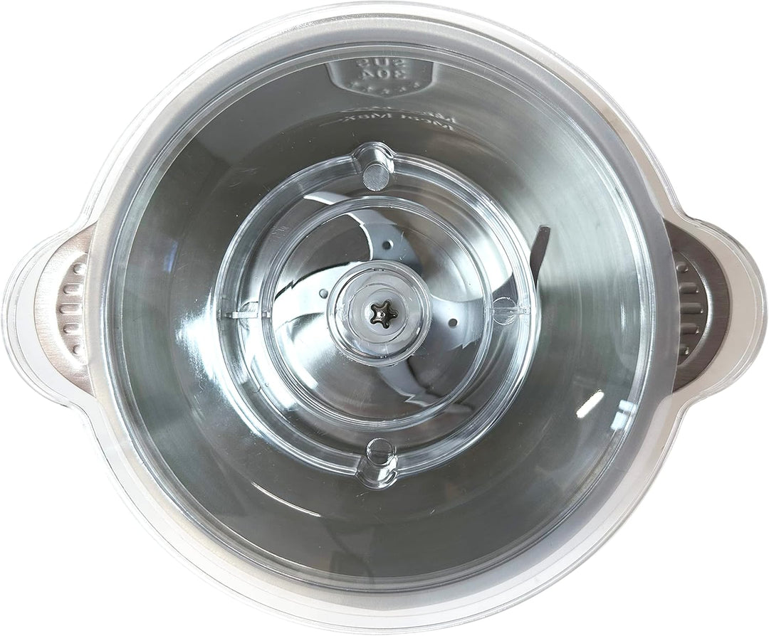 Zerkleinerer Küche Elektrisch,fleischwolf elektrisch, Mixer,300 W, 2L Edelstahlbehälter,2 Geschwindi