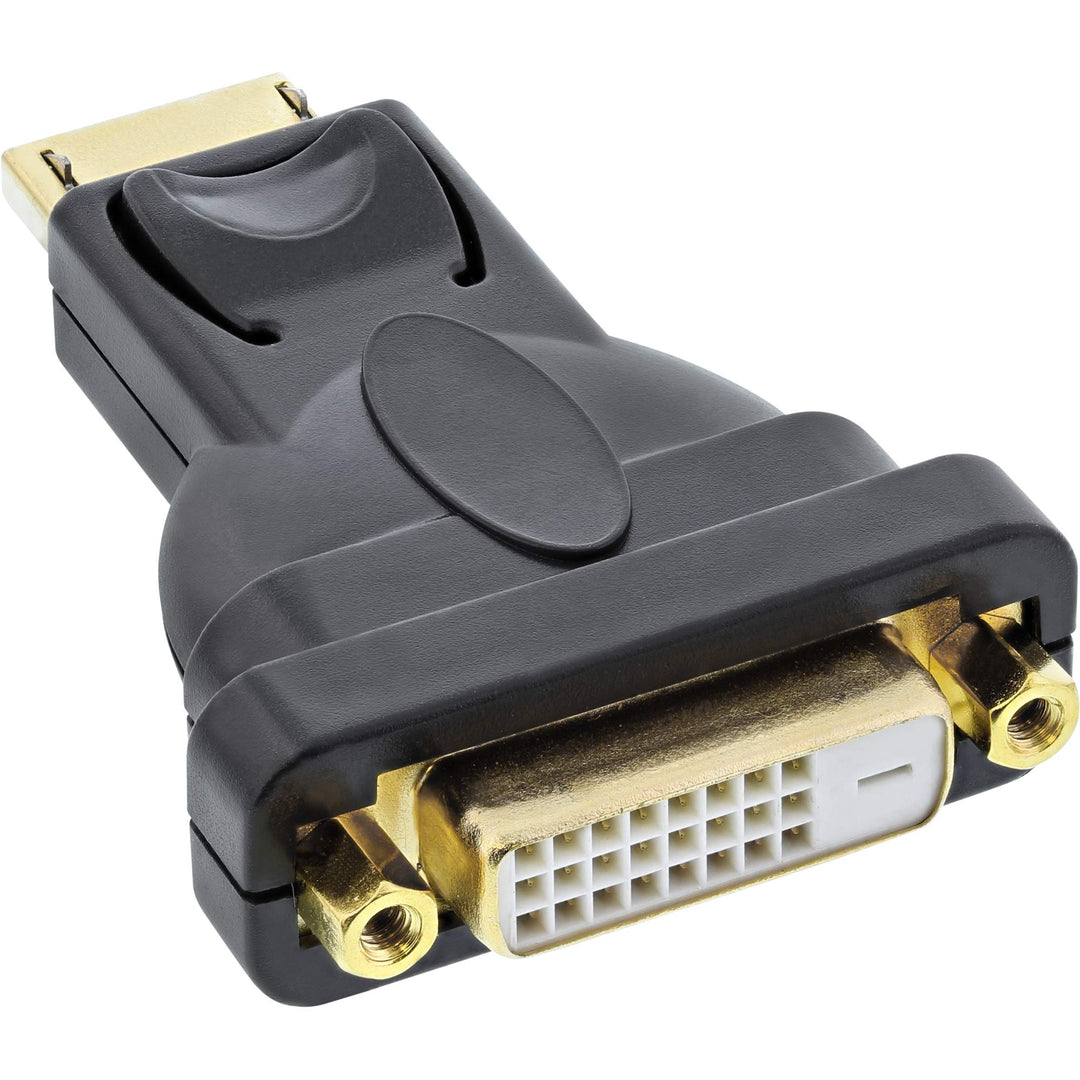 InLine 17199J DisplayPort Adapter, DisplayPort Stecker auf DVI-D 24+1 Buchse schwarz