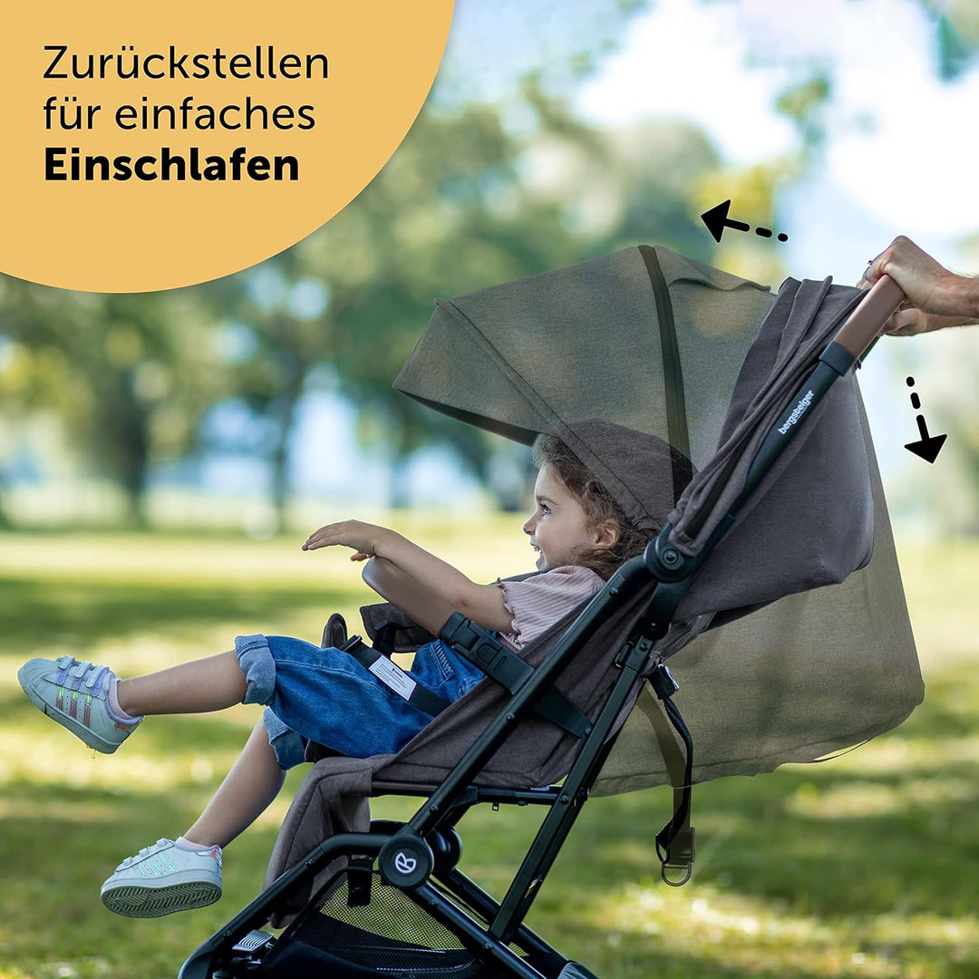 Bergsteiger Manhattan Buggy bis 15 kg, Reisebuggy mit Liegefunktion, Leichter und kompakter Sportwag