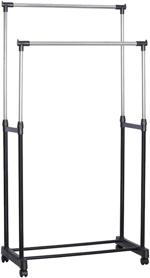 Kleiderständer auf Rollen Garderobenständer Kleiderwagen Höhenverstellbar 138cm