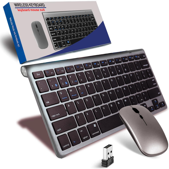 Tastatur Maus Set Kabellos, Bluetooth5.0/3.0 Tastatur & 2.4 GHz USB 3 Mode, Funktastatur Mit Maus Si
