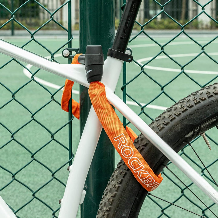 ROCKBROS Fahrradschloss 95cm/15.61mm Fahrrad Kettenschloss Hoher Sicherheitsstufe mit 2 Schlüssel Wa