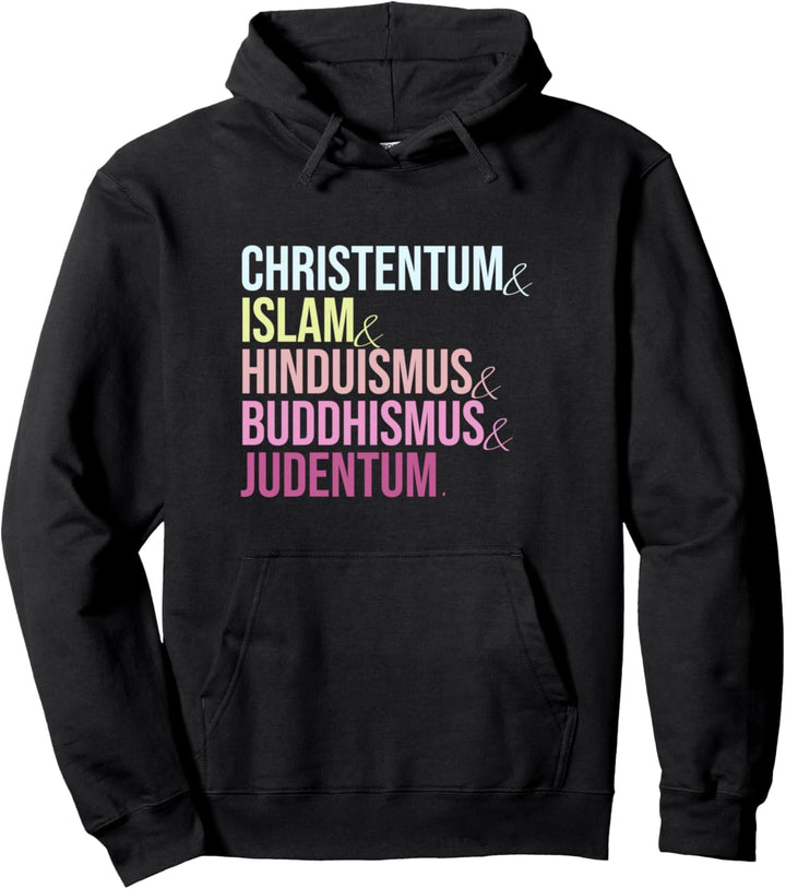 Christentum Islam Hinduismus Buddhismus Judentum Pullover Hoodie