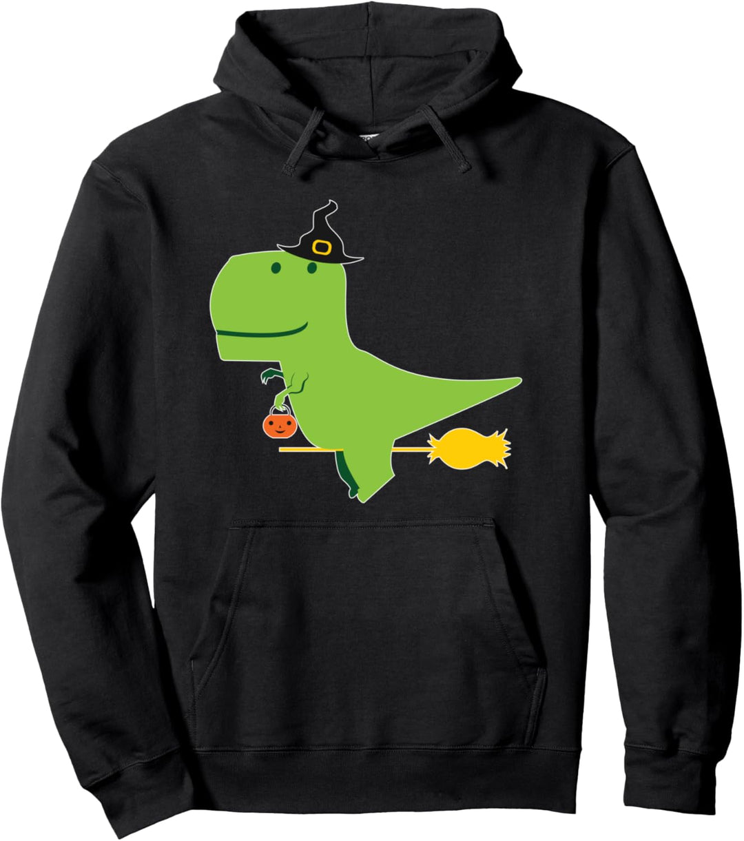 T-Rex Hexe Tyrannosaurus Hexen Dinosaurier Halloween Kostüm Pullover Hoodie