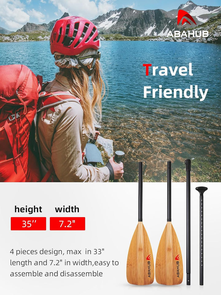 Abahub 2 in 1 Sup Kajak Paddel Aluminium Einstellbares Stand Up Paddle für Paddleboard, Aluminiumleg