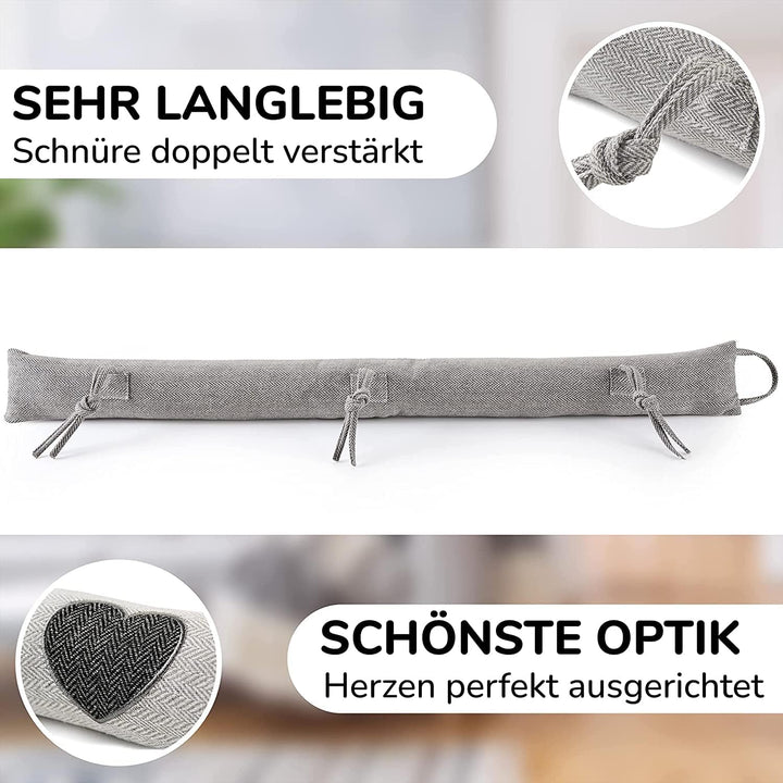 Zugluftstopper für Türen TESTSIEGER* Modell 2025-90cm Windstopper Tür extra dicht & langlebig zum En