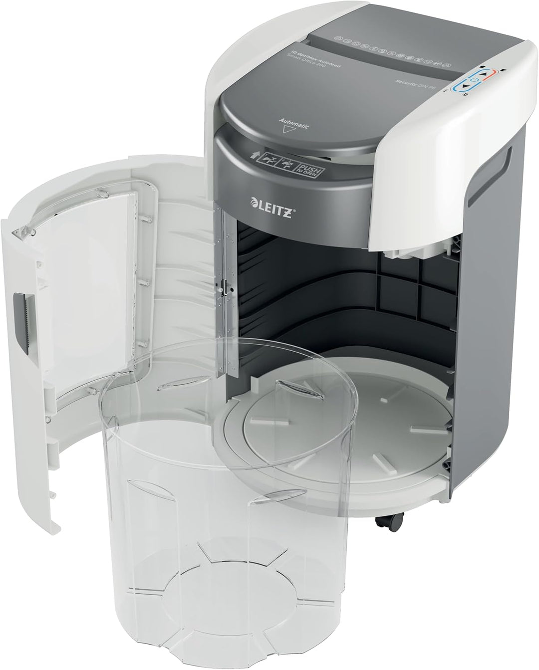 Leitz IQ OptiMax Autofeed 200 Aktenvernichter P5, 200 Blatt 200 Blatt P5 Mikroschnitt, 200 Blatt P5
