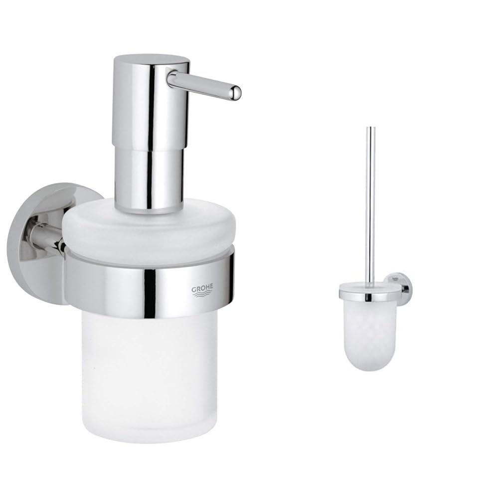 GROHE Essentials | BADACCESSOIRES - Seifenspender | mit Halter | 40448001 & Essentials | Badaccessoi