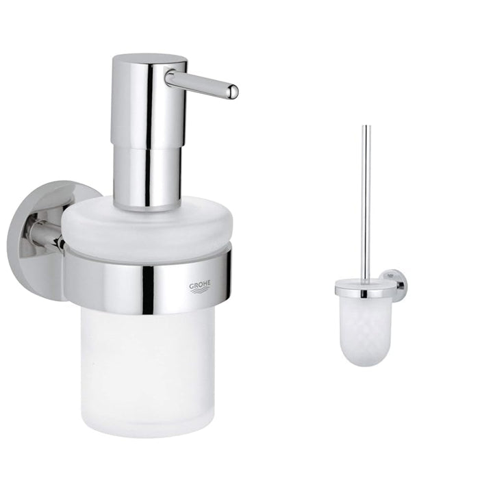 GROHE Essentials | BADACCESSOIRES - Seifenspender | mit Halter | 40448001 & Essentials | Badaccessoi
