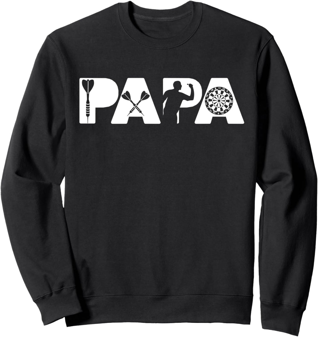 Dart Master Papa Retro Vintage Lustig Papa Dart Master Sweatshirt
