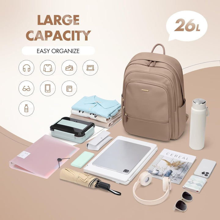GOLF SUPAGS Gross Arbeitsrucksack Damen, Wasserdicht Laptop Rucksack mit Laptopfach, Multifunktional