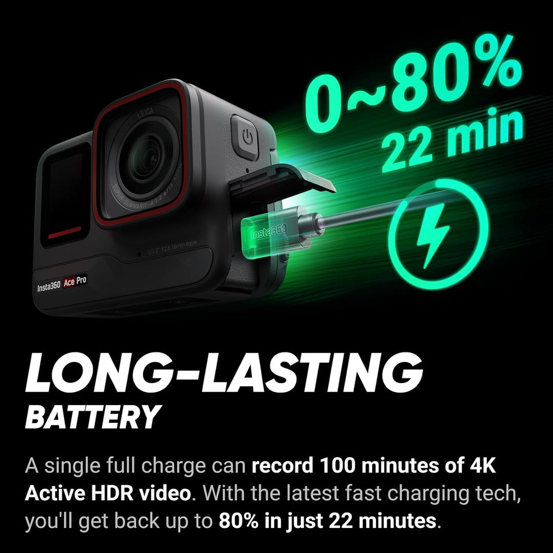 Insta360 Ace Pro Tauch-Bundle - wasserdichte Action-Kamera, 1/1,3"-Sensor und KI-Rauschunterdrückung