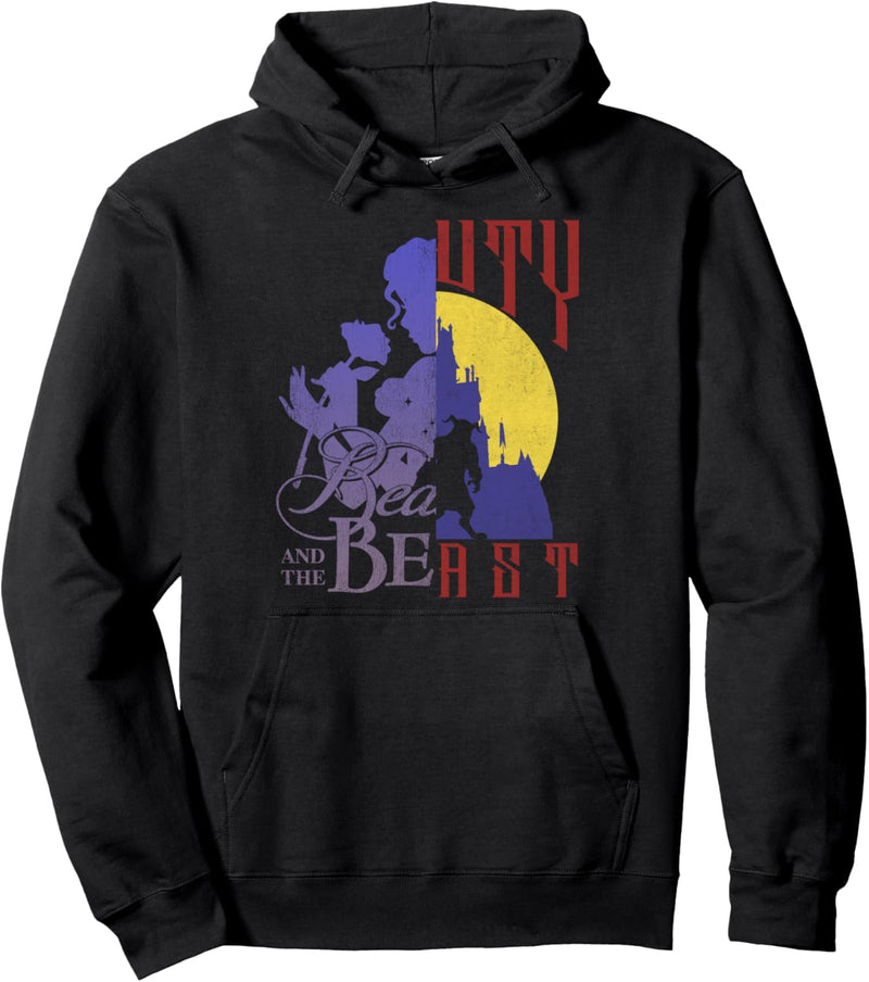 Disney Beauty And The Beast Poster Art Split Pullover Hoodie