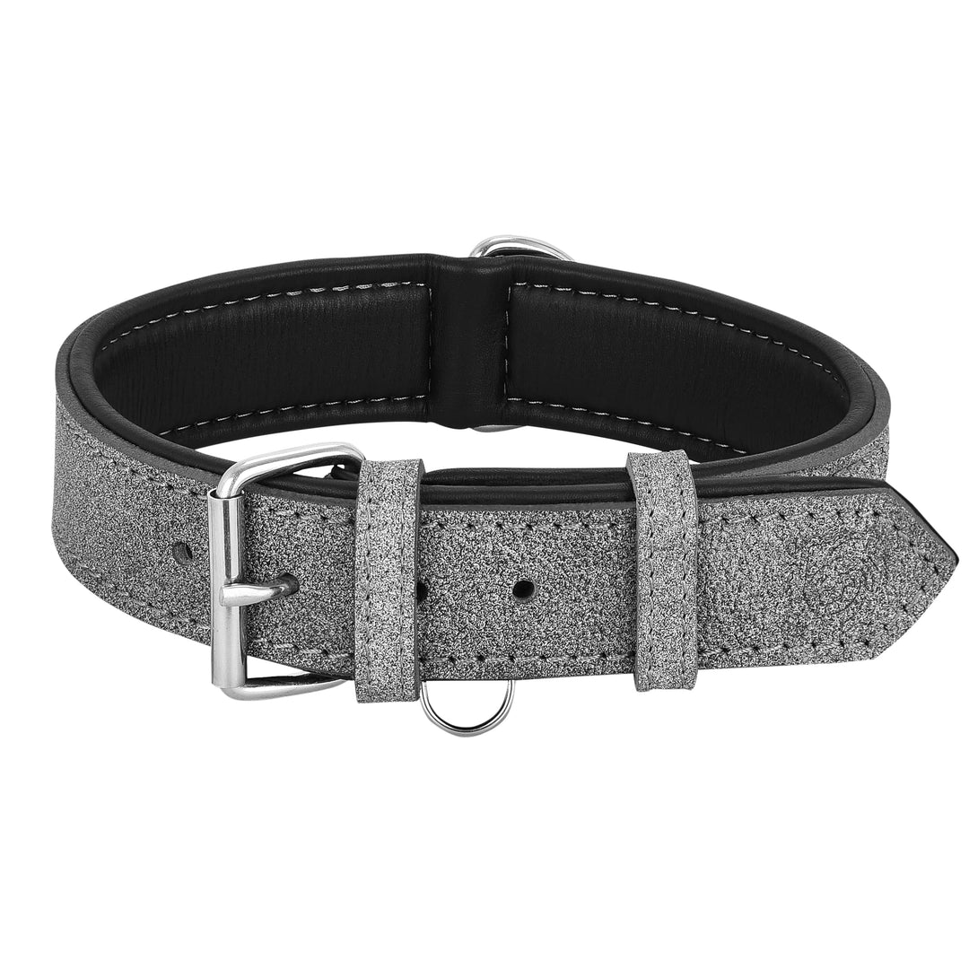 Riparo K-9 Hundehalsband, gepolstert, echtes Leder, verstellbar, strapazierfähig (XL: 4,5CM Breit fü