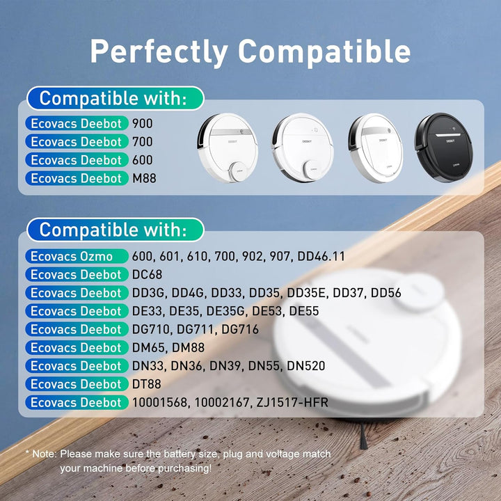 NASTIMA 12V 3500mAh NI-MH Akku Kompatibel mit Ecovacs Deebot 900 700 600 M88 DE33 DE35 DE35G DE53 DE
