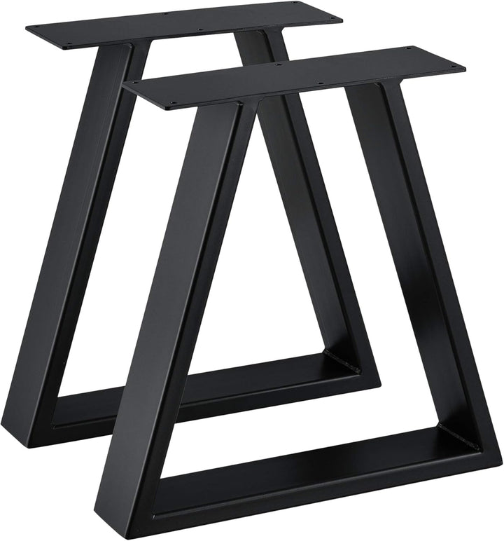 [en.casa] 2X Tischgestell 40x10x40 cm im 2er Set Stahl Metallgestell Schwarz, Schwarz 40x10x40 cm Ti