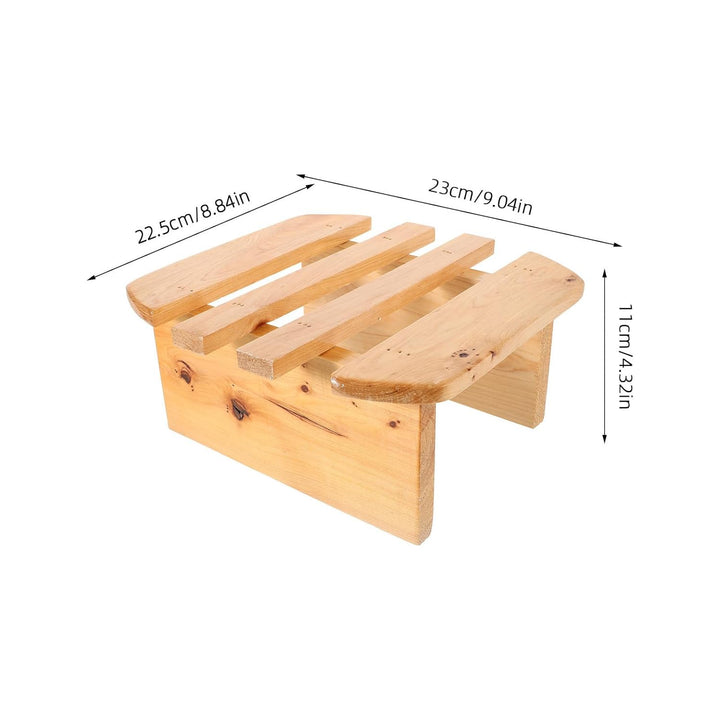 Healvian FussBad Sauna FussHocker - Runder Holz Hocker FüR Badezimmer Entspannung Und Komfort Ideal