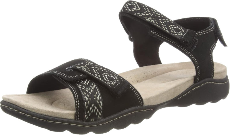 Clarks Damen Amanda Sprint Sport Sandal 36 EU Black Sde, 36 EU Black Sde