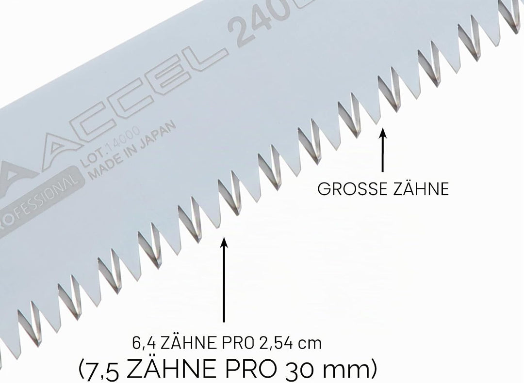 Silky Ultra Accel Straight 240mm Allround-Klappsäge zur allgemeinen Holzbearbeitung, Ultra Accel Str