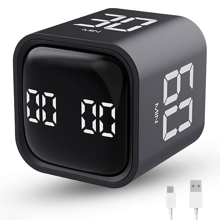 Productivity Timer, Pomodoro Timers Cube Timer Würfel, Flip Schwerkraft Sensor, Stumm,Vibriert und T