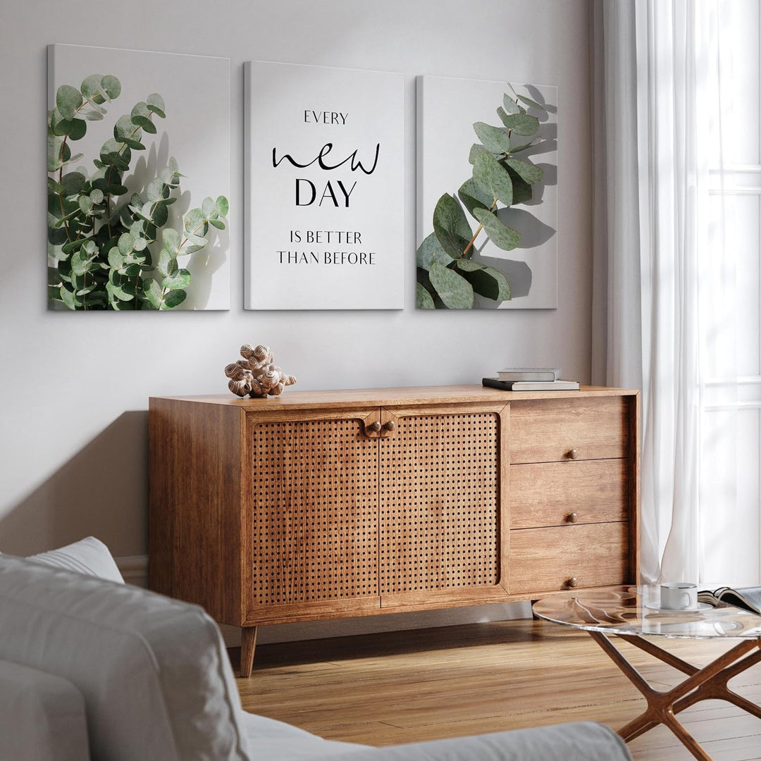 Muralo - Wandbilder Set - Leinwand Bilder Set Aufhängefertig - Bilder für Wohnzimmer Schlafzimmer -
