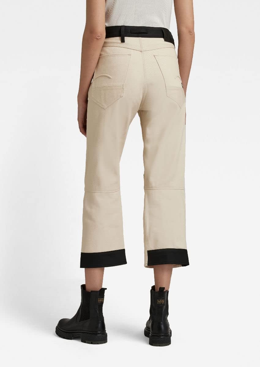G-STAR RAW Damen 5620 3D Cropped Bootcut Pm Jeans 32W / 30L Beige (Ecru D21066-c525-159), 32W / 30L