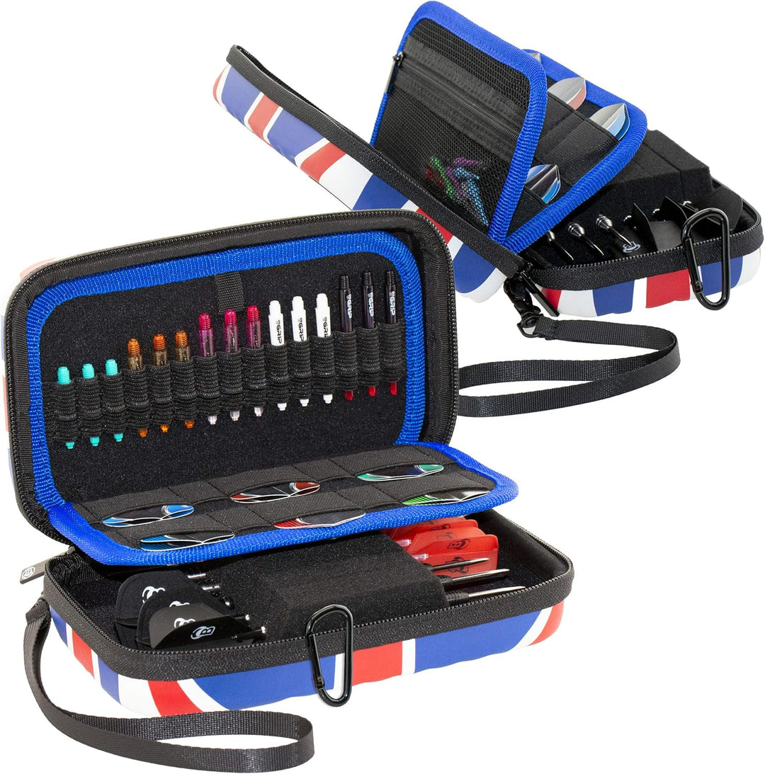 Bull's 66389 Orbis XL Dartcase Union Jack Darttasche, rot, weiss, blau