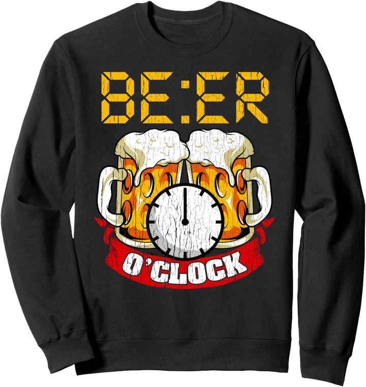 Beer O'Clock Lustiger Trinkhumor für Erwachsene Sweatshirt