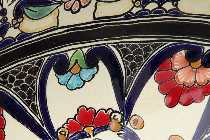La Reina – Kleines buntes Waschbecken, Mexikanische Oval Einbauwaschbecken | Klein Keramik Talavera